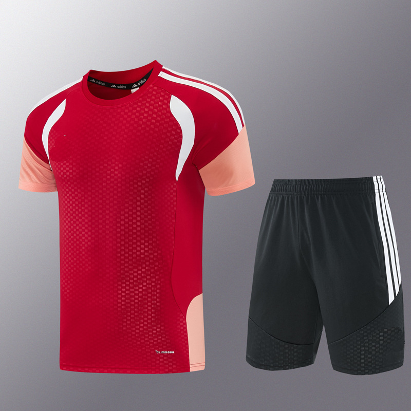 Traje rojo de manga corta AD12