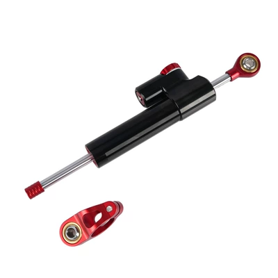 Universal Cross-Border Motorcycle Cnc Aluminum Alloy Modified Steering Damper Stabilizer Direct from Manufacturer Titanium Version (Motosiklet ləvazimatları və aksesuarları) - blackred