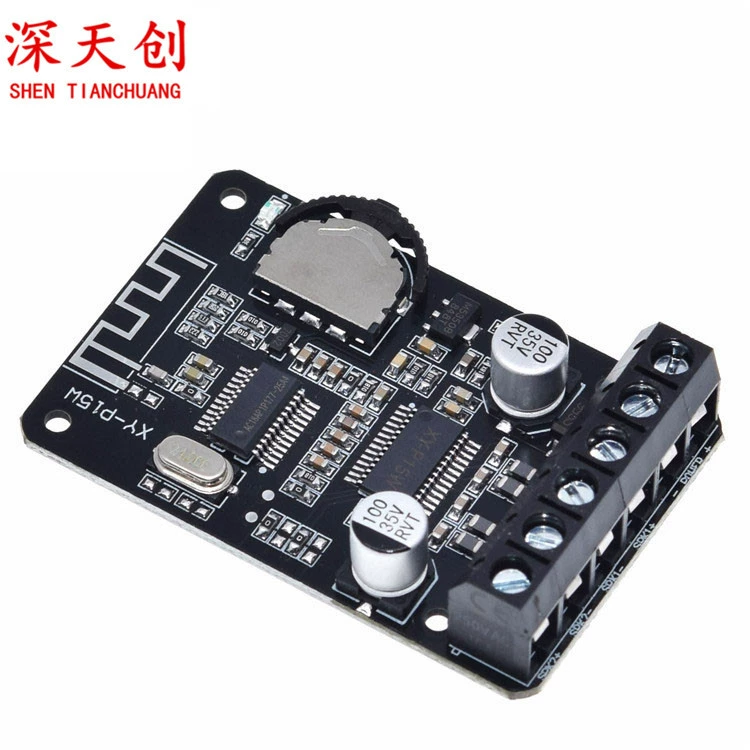 Плата стерео усилителя Bluetooth 10 Вт/15 Вт/20 Вт 12 В/24 В модуль цифрового усилителя высокой мощности XY-P15W