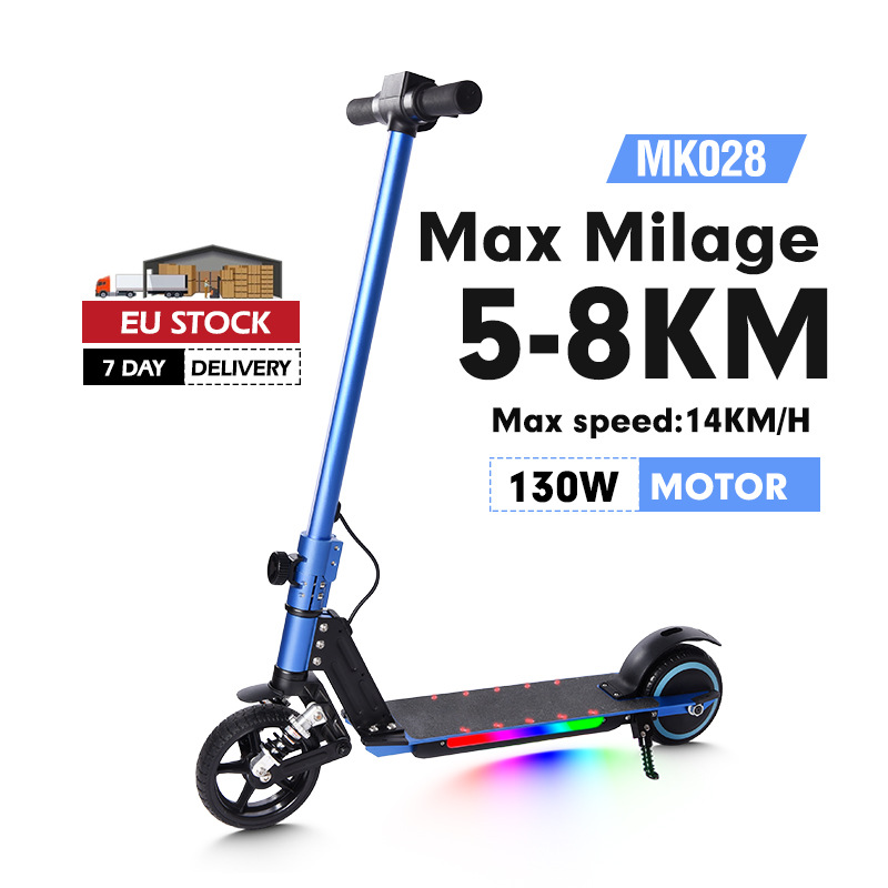 Patinete eléctrico infantil MK028, plegable y portátil, fabricado en aleación de aluminio, suministro exclusivo transfronterizo al por mayor, éxito de ventas en el extranjero.