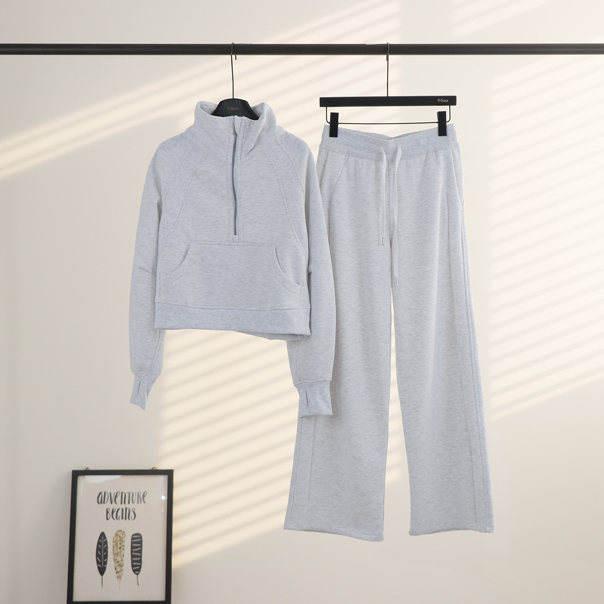 Lulu cuello suelto suéter de pantalones de vestir, cardigan de mujer, chaqueta de abrigo con camisa