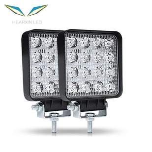Cross-border dedicated led car work light 16LED square 48W off-road vehicle spotlight Engineering light/inspection light