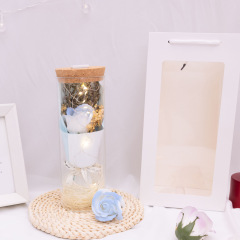 38 Goddess Gifts for Girlfriends Gypsophila Dried Flowers Rose Soap Flowers Glass Wishing Bottles for Employees Women's Day