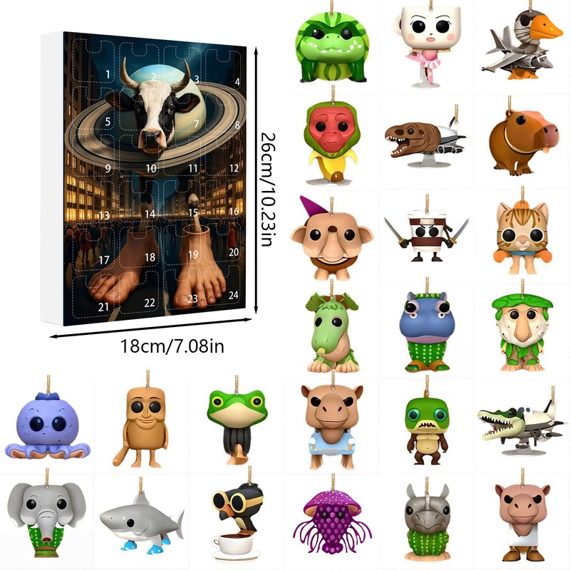 クロスボーダー Tung Tung Tung Sahur 山と海の経典 ブラインドボックス 奇妙な小動物 2D アクリル フラット ペンダント|undefined