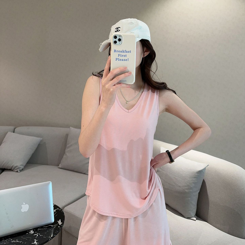 Modal V-neck Vest Women's Summer Solid Color Loose Thin Inner Large Size All-match Sleeveless Base Top Modal V-neck Vest Women's Summer Solid Color Loose Thin Inner Large Size All-match Sleeveless Base Top