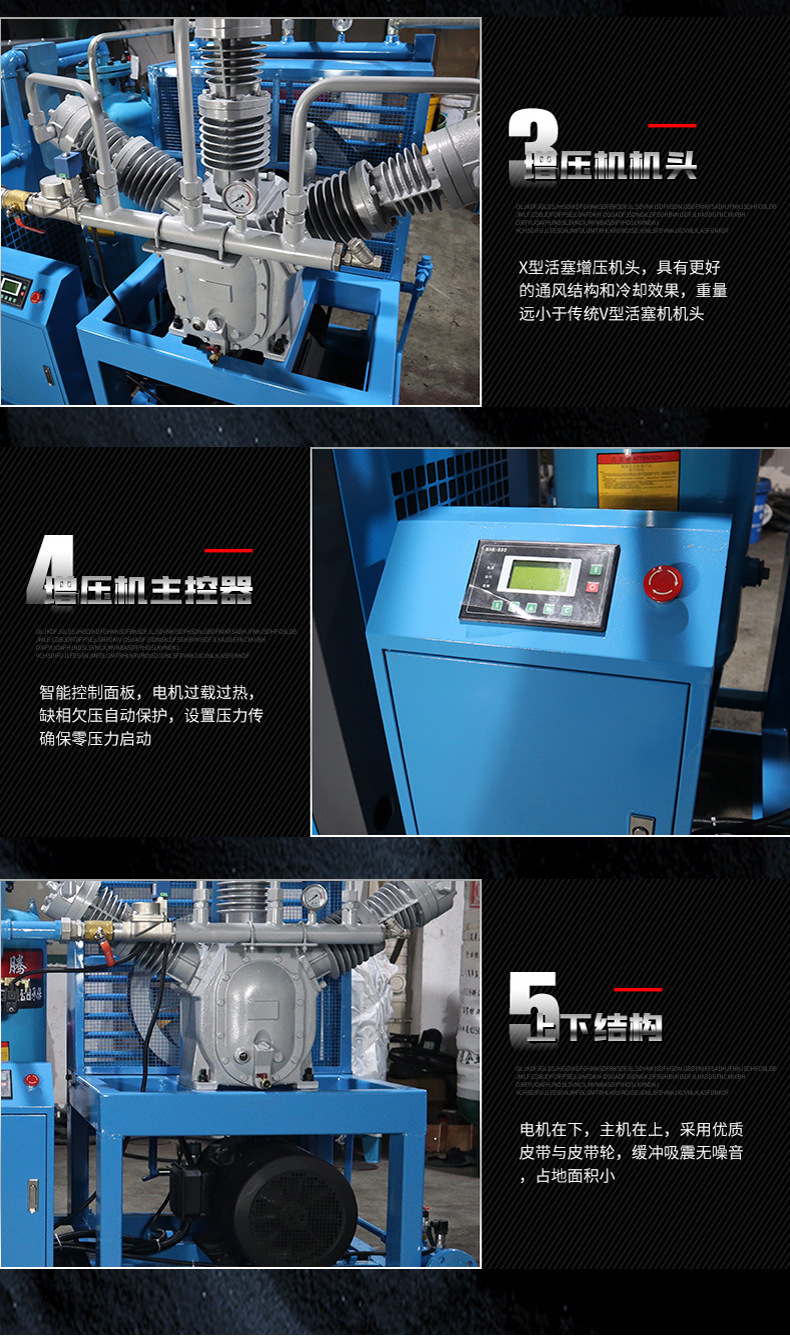 Screw-type air compressor 30 kg 40 bar industrial-grade high-pressure air pump for blow molding