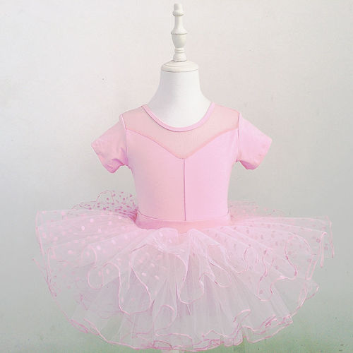 Girls kids toddlers pink white ballet dance dresses tutu skirts gymnastics leotard ballet dance costumes for children