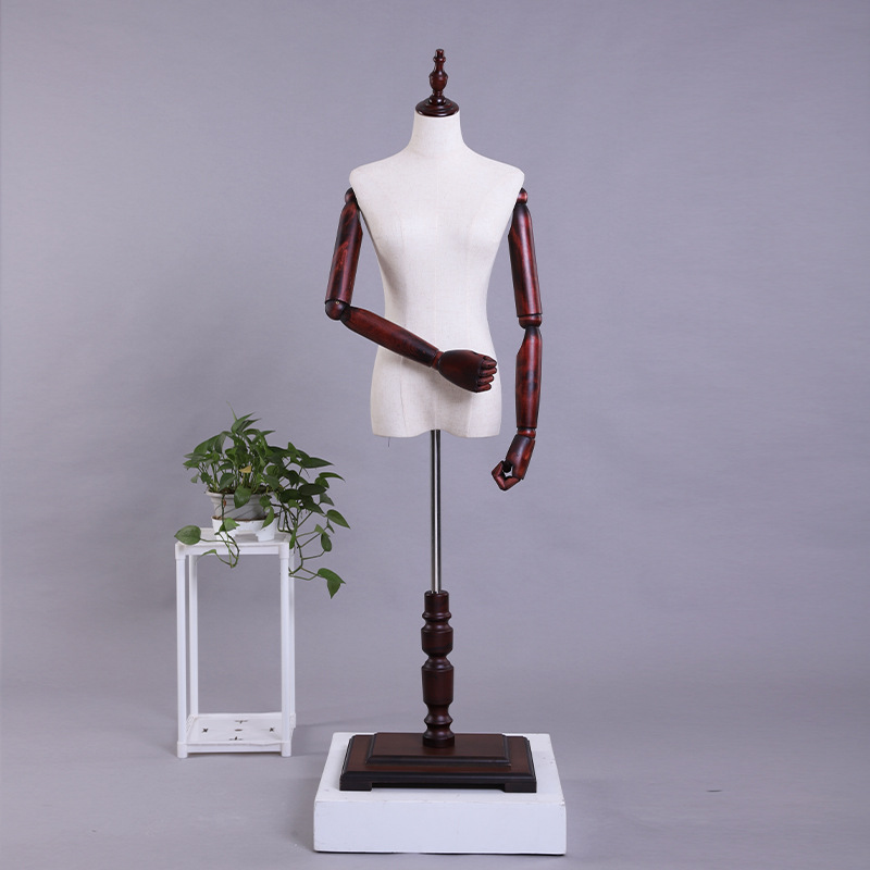 Maniquí Femenino de Medio Cuerpo Madera para Tienda de Ropa image 14