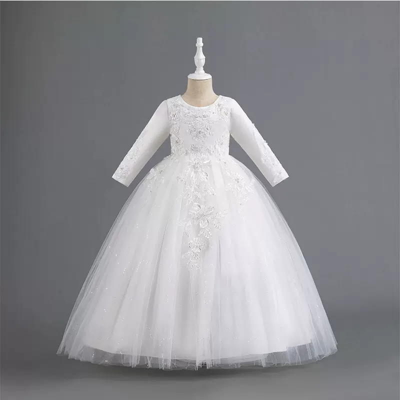 外贸童装女童连衣裙春季网纱公主裙蓬蓬裙儿童礼服婚纱裙中小童