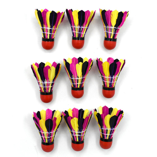 Hangyu red leather head color badminton windproof wind-resistant amateur training entertainment badminton rubber head badminton