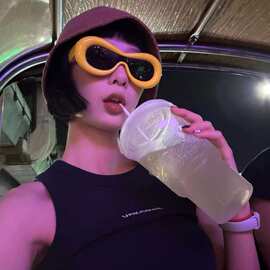 黑色墨镜时尚欧美搞怪素颜街拍穿搭太阳镜眼镜防紫外线个性遮阳镜