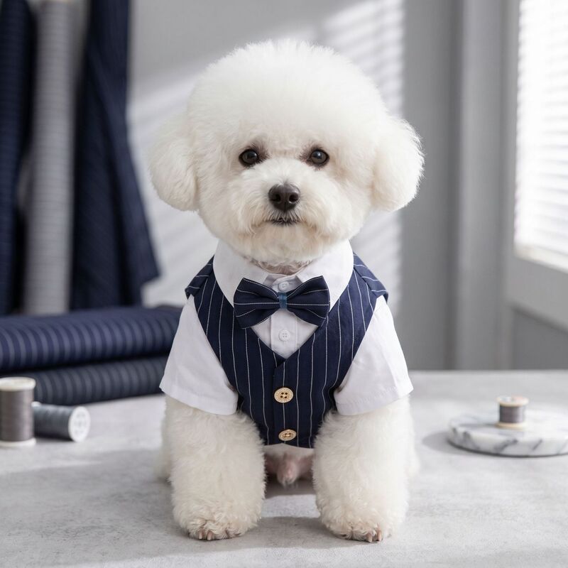 Summer New Cat Pet Clothes, Teddy Bichon Dog Clothes, Spring Style Suits, Dress Shirts, Vests