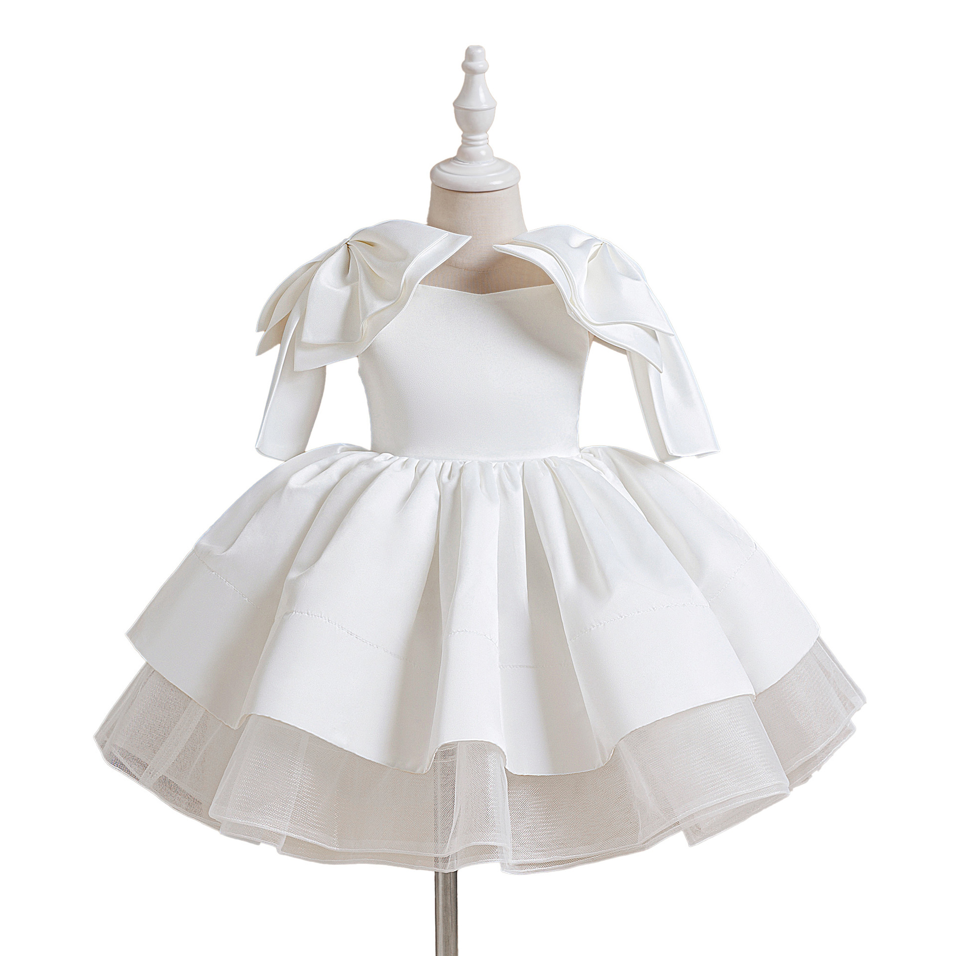 Vestido de niñas transfronterizas vestido de princesa satin vestido de graduación vestido de verano