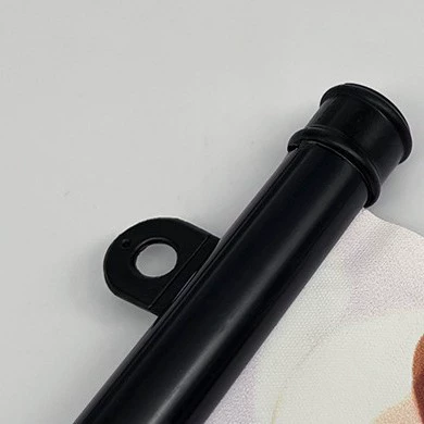 Round poster PVC, black plastic scroll