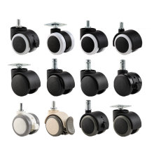 工厂直销办公椅卡簧大班轮转椅包胶静音轮货架万向脚轮家电箱包轮