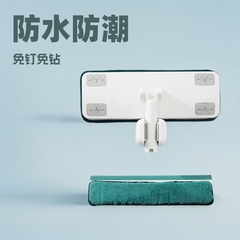 免打孔拖把架壁挂夹浴室卫生间收纳挂墙置物卡口神器