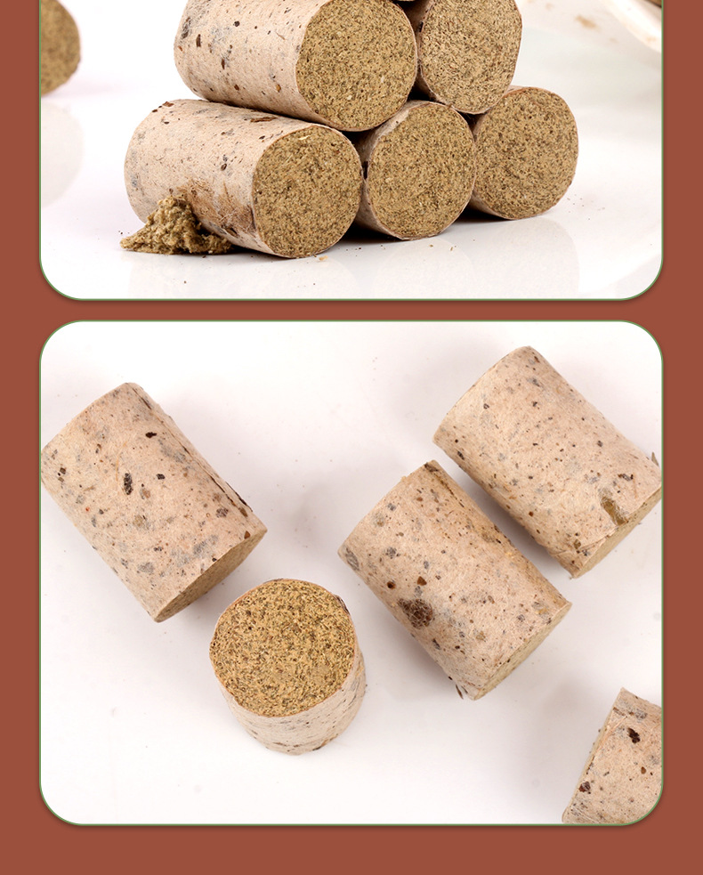 Mugwort Moxa Cones Ai Zhu 桑皮纸艾柱 Handmade Pure Moxa Rolls for Warming Moxibustion preparation