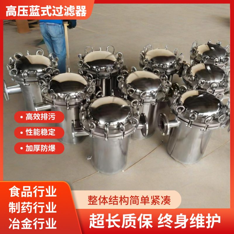 篮式过滤器提篮式除污器快开管道燃气蓝304不锈钢316工业用直通