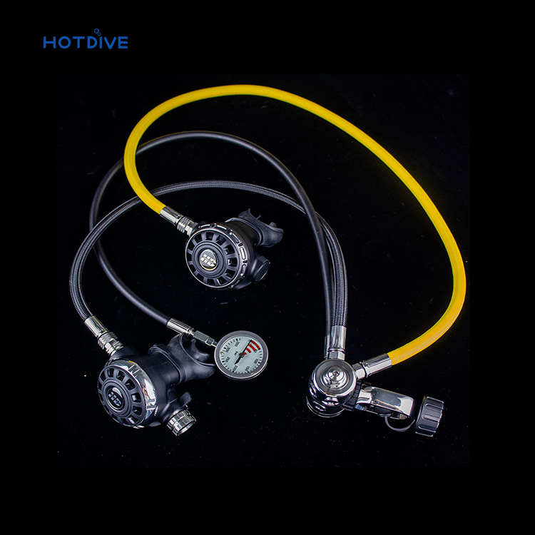 Hotdive regulador de buceo ST3G-S tecnología de buceo de hielo doble botella regulador de respiración profesional lado colgante Doble Diafragma