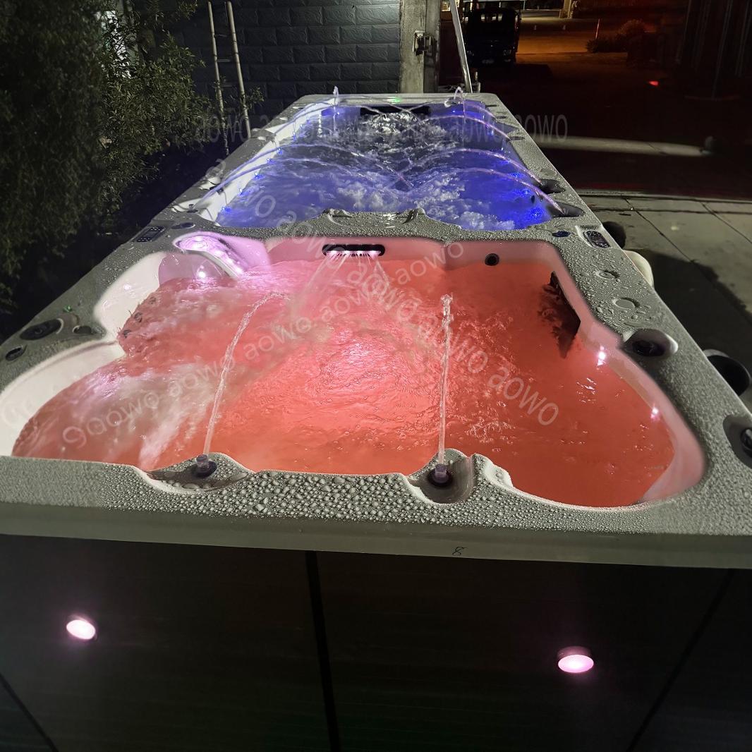 AOWO 6.3m bañera de hidromasaje al aire libre gran piscina multiplaza piscina infinita jardín piscina