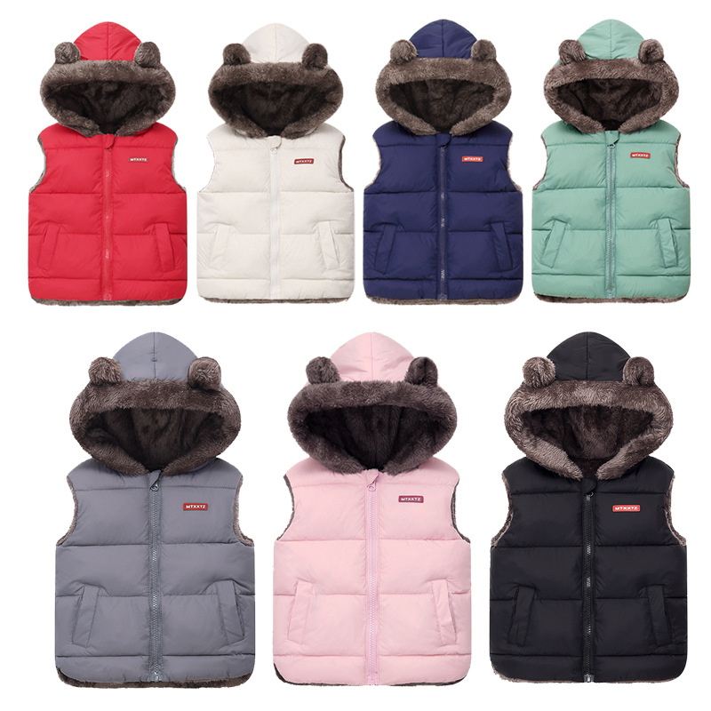 Demi-season children's down jacket with down with hood