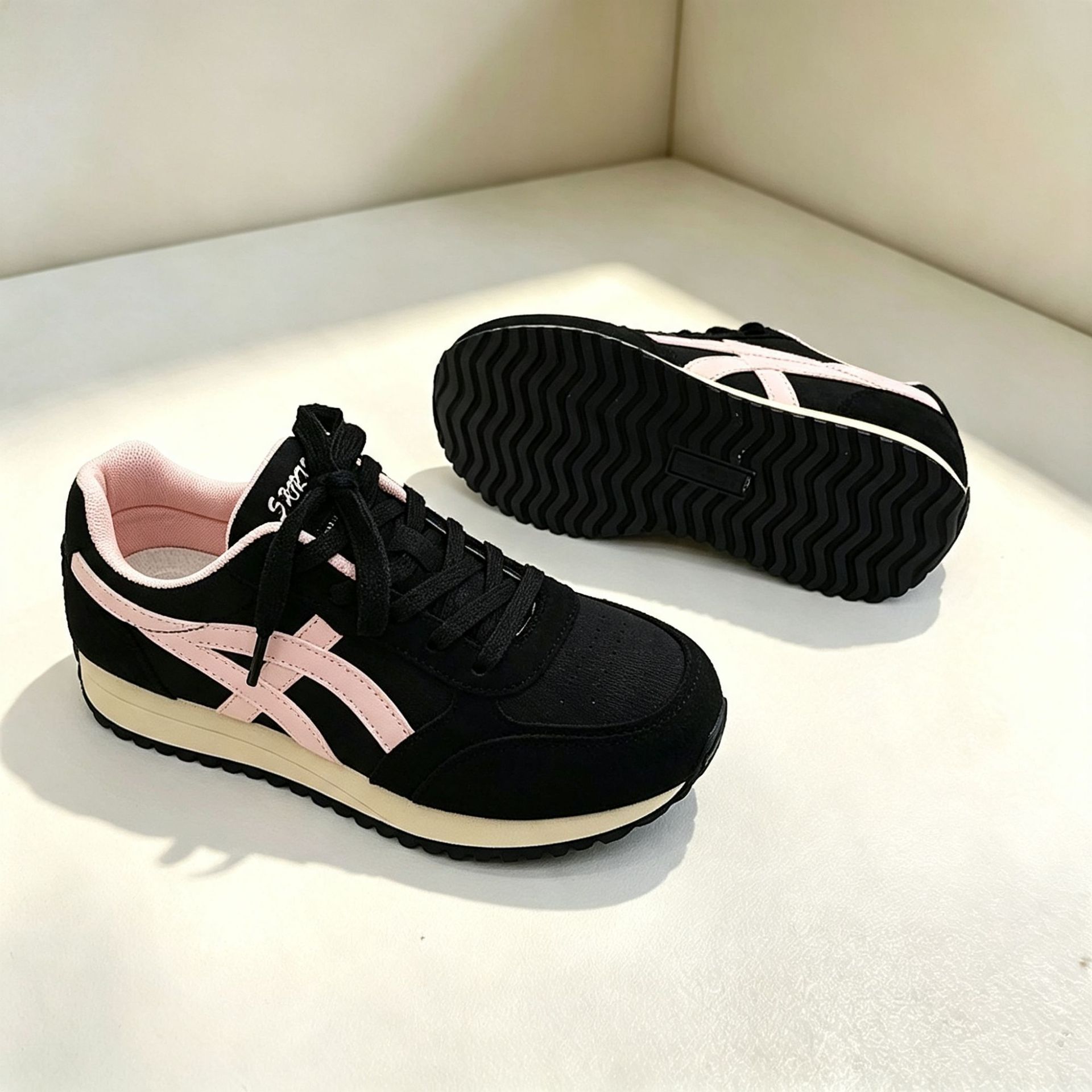 36-40 Tales de cuero de otoño ventilador amortiguador zapatos de corrida de hombre zapatos deportivos cómodos zapatos de trotar