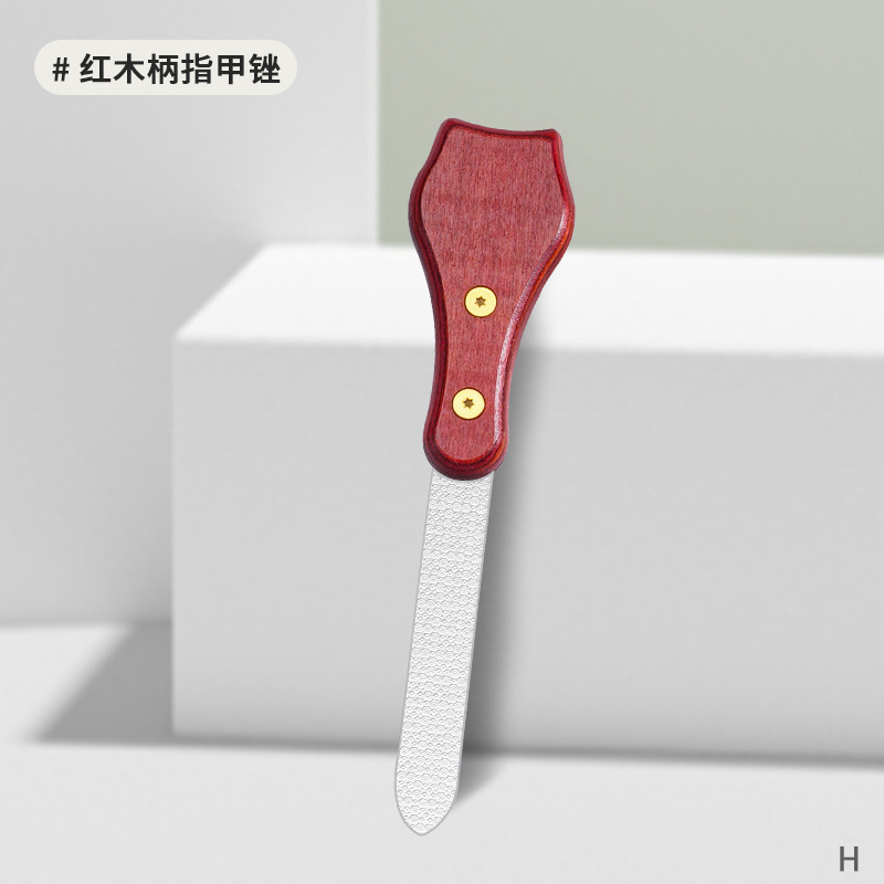 Mango de madera, conjunto de tijeras de uñas, alicates grandes duros, cuchillo de uñas, alicates de uñas, abertura de uñas gruesas.
