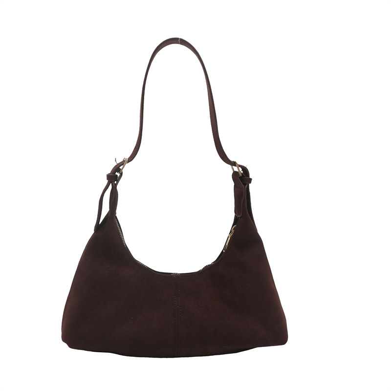 Bolsa coreana de seda texturizada 2024, nuevo nicho de diseño, bolso de palo, bolso de hombro retro de cuero pu.