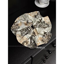 秋冬新款平纹段雪纺布印花面料 制作大肠圈头饰饰品服装布面料