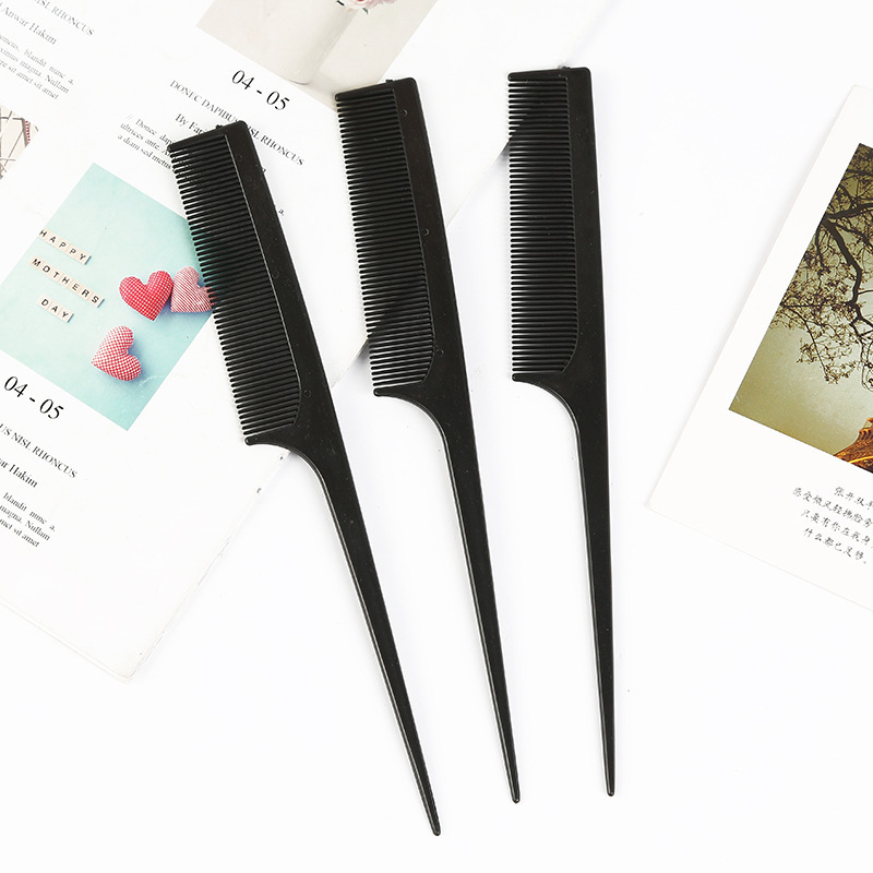 Factory Direct Black Pointed Tail Comb Household Anti-static Teeth Comb Hair Comb Hair Comb Special Hair Comb