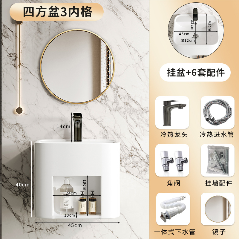 Crema de viento colgante tipo pared lavabo cerámico elíptico lavabo