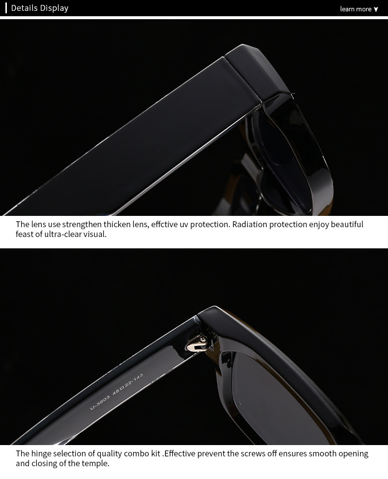 Gränsöverskridande fyrkantiga solglasögon för män moderna vintage Miami Beach UV400 solglasögon herrsolglasögon 3603_voghion.com