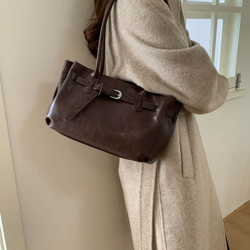 Transfronterizo retro lana a cuadros bolsos portátiles bajo la axila mujeres 2025 invierno nuevo estilo de moda extranjero mochila de viaje image 3