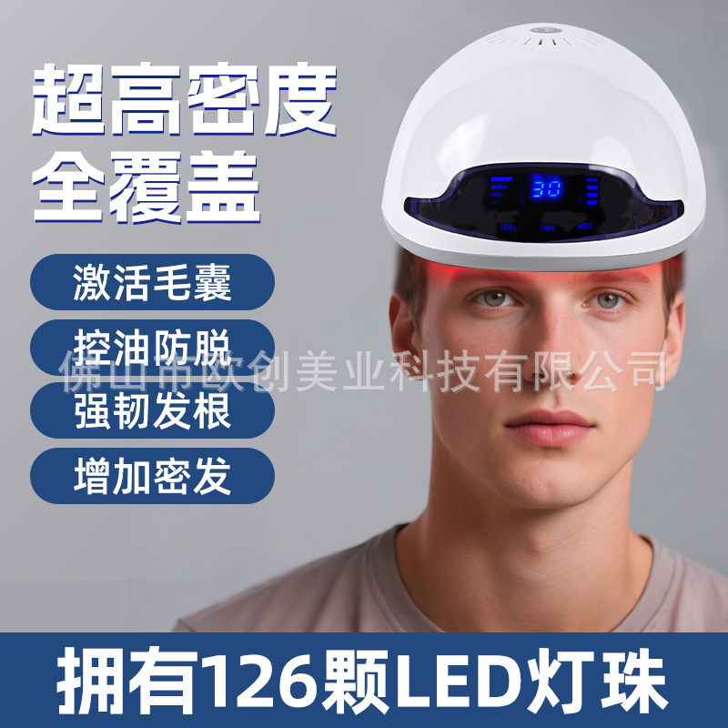 新しいアップグレードされた赤外線育毛ヘルメット抗脱毛高密度ヘアレーザー育毛キャップ育毛および植毛器具ヘアケア帽子卸売|undefined