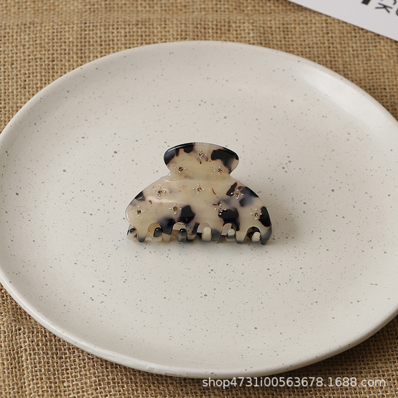 6.5cm 다이아몬드 타원형 얕은 표범 무늬