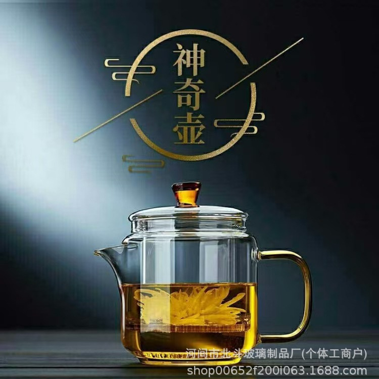 定制高硼硅玻璃茶壶耐高温加厚电陶炉用神奇壶一人壶切嘴茶壶批发