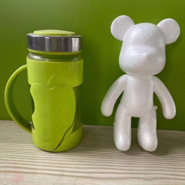 Oso de espuma directo de fábrica blanco DIY material de arreglo floral hecho a mano Día de San Valentín Rosa oso con juguete