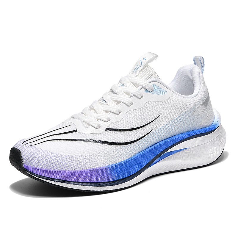 Zapatos deportivos transpirables de moda para hombres de verano, zapatos de plataforma con cordones de moda al aire libre para estudiantes, zapatos para correr casuales bajos