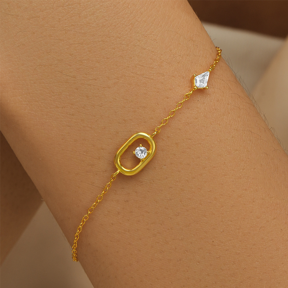 925 Sterling Silver Bracelets Elegant Simple Style Streetwear display picture 2