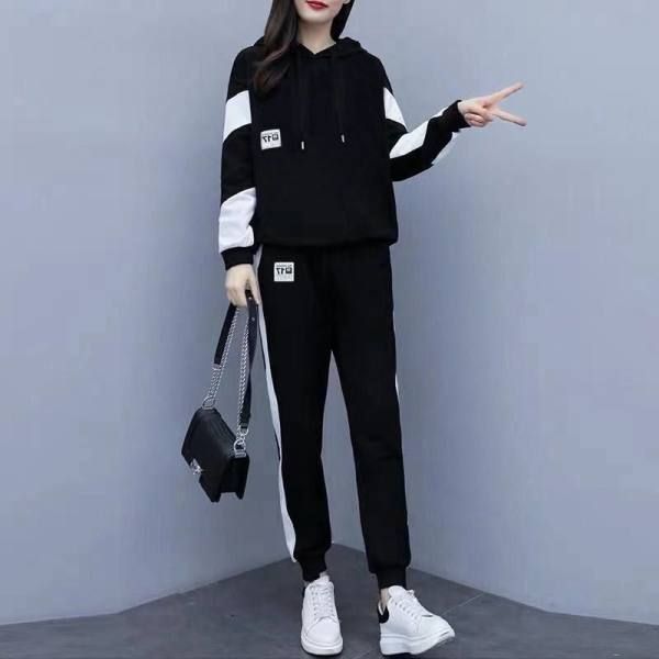 大码女装胖mm运动套装2025秋季新款宽松休闲时尚且显瘦运动两件套|undefined