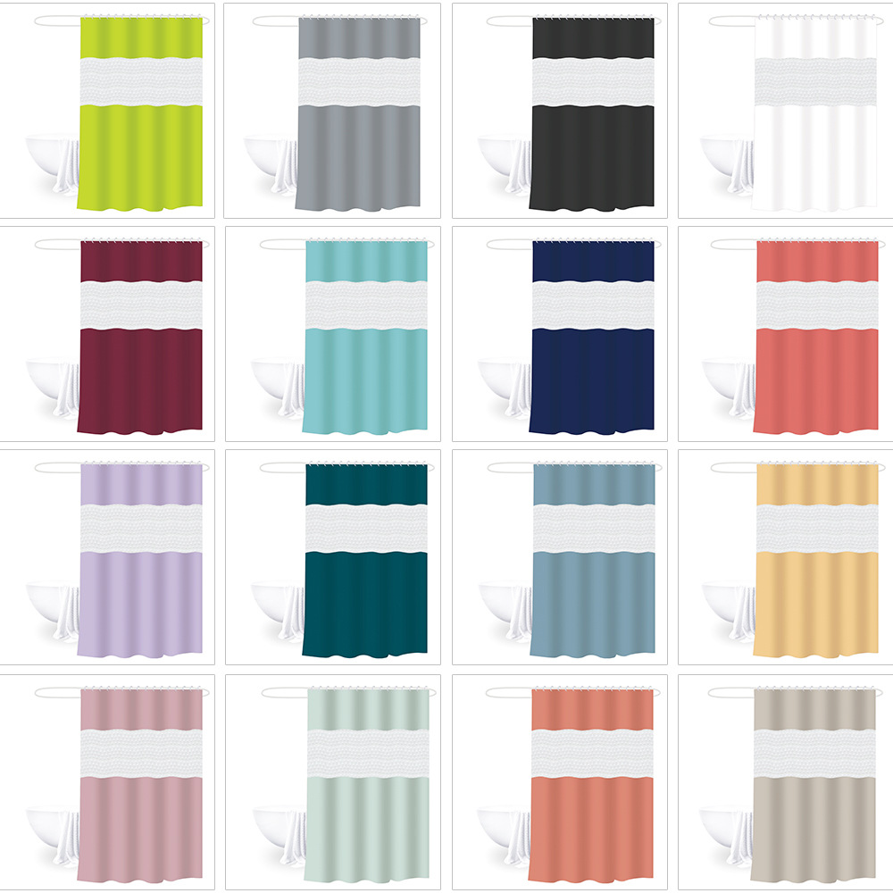 180*200 cortina de baño de empalme engrosada con hebilla PEVA cubierta de baño Cortina de ducha de partición de baño impermeable y a prueba de moho