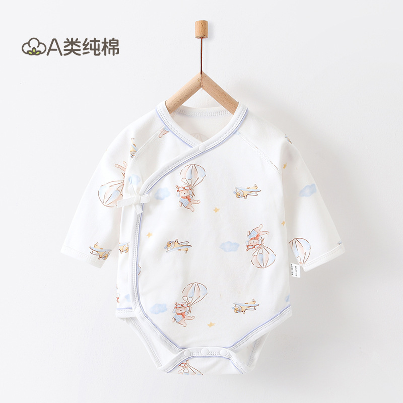 Ropa de bebé, ropa de rastreo para recién nacidos, ropa de bebé Anyang, ropa de bebé para bebés de cuatro estaciones, un abrigo de verano de algodón puro