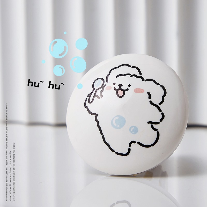 Cute cachorro lavabo de cerámica lavabo inodoro lavabo con goteras tapón lavabo descalzador de agua tapón de fondo de rebote creativo