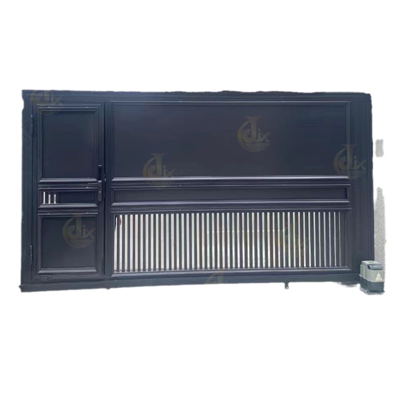 Iron Villa Courtyard Electric Translation Double-Open Chinese and European Style Gate Home Yard Aluminum Alloy School Gate