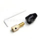 Brass electric small motor motor 3mm central axis drill bit three-jaw multifunctional small Chuck 0.3-3.4mm set