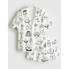 Y 35496 Heart 3D print loungewear ���� 3D ӡ���Ҿӷ��羳