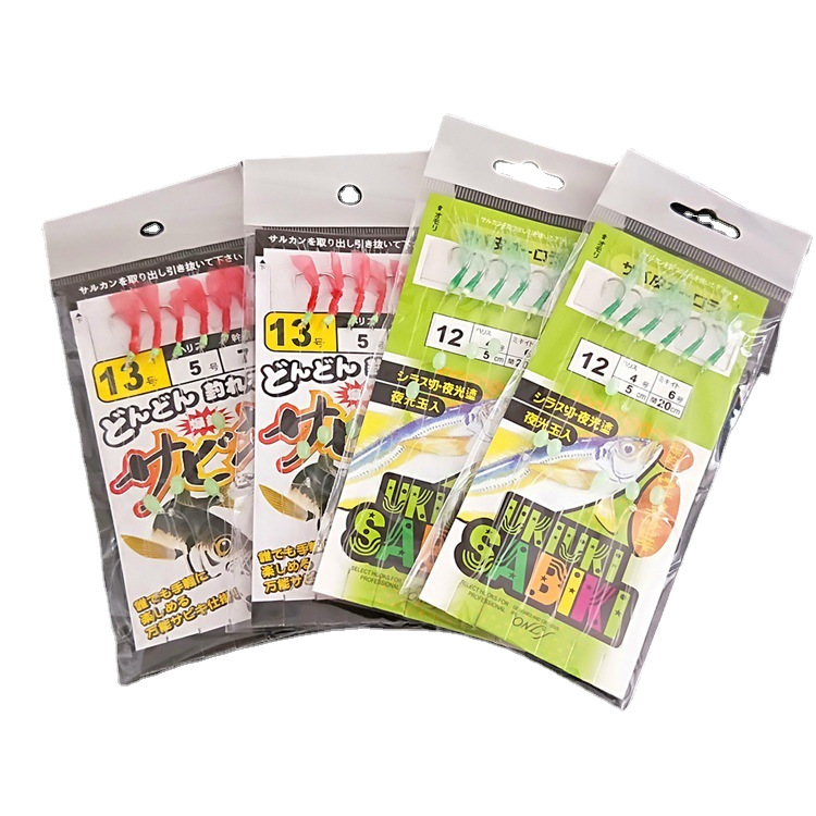 Aparejo de pesca con anzuelos de piel de pez biónica, anzuelo de piel de camarón blanco, aparejo de goma con anzuelos en cadena, anzuelo para pescar pez blanco y topmouth, una garantía de éxito. image 5