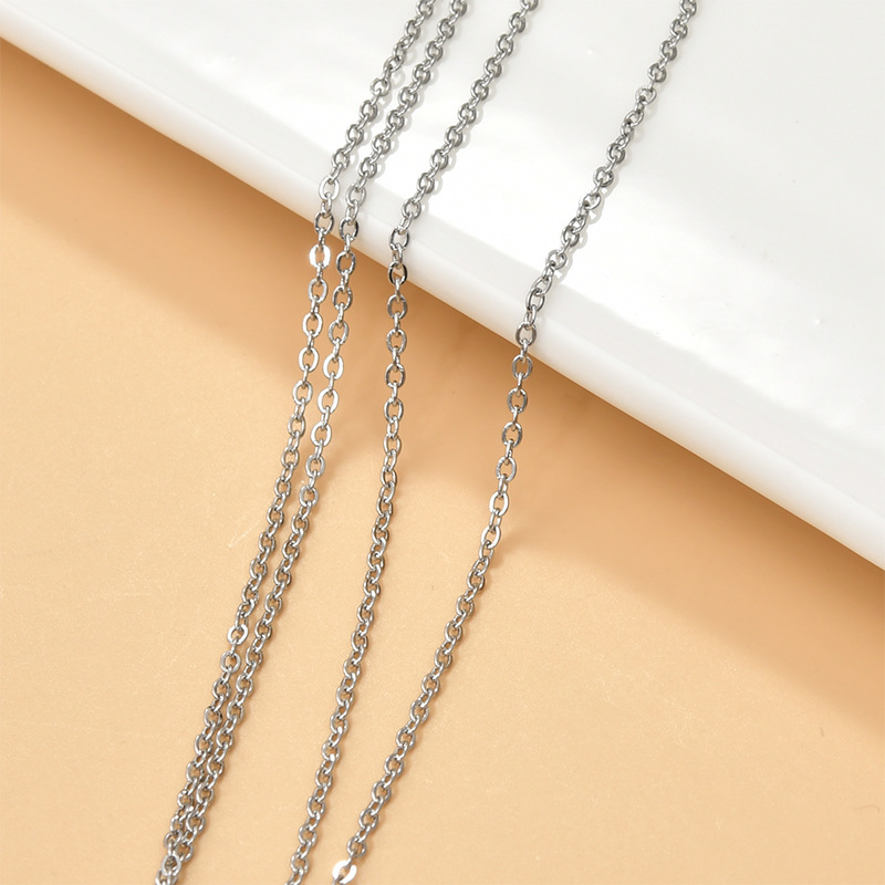 Silver Plating Color 304 Stainless Steel Cable Chain Snake Chain Bracelets Jewelry Accessories