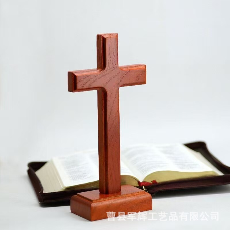 Spot Wooden Cross Wall Pendant Creative Desktop Ornaments Jewelry Rack Church Cross Solid Wood Crafts Spot Wooden Cross Wall Pendant Creative Desktop Ornaments Jewelry Rack Church Cross Solid Wood Crafts