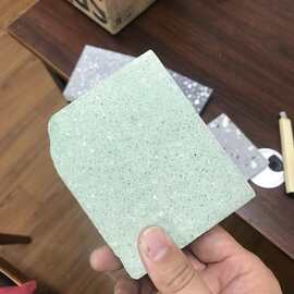 绿色水磨石800*800 山东临沂预制水磨石批发水泥制品 水磨石地砖